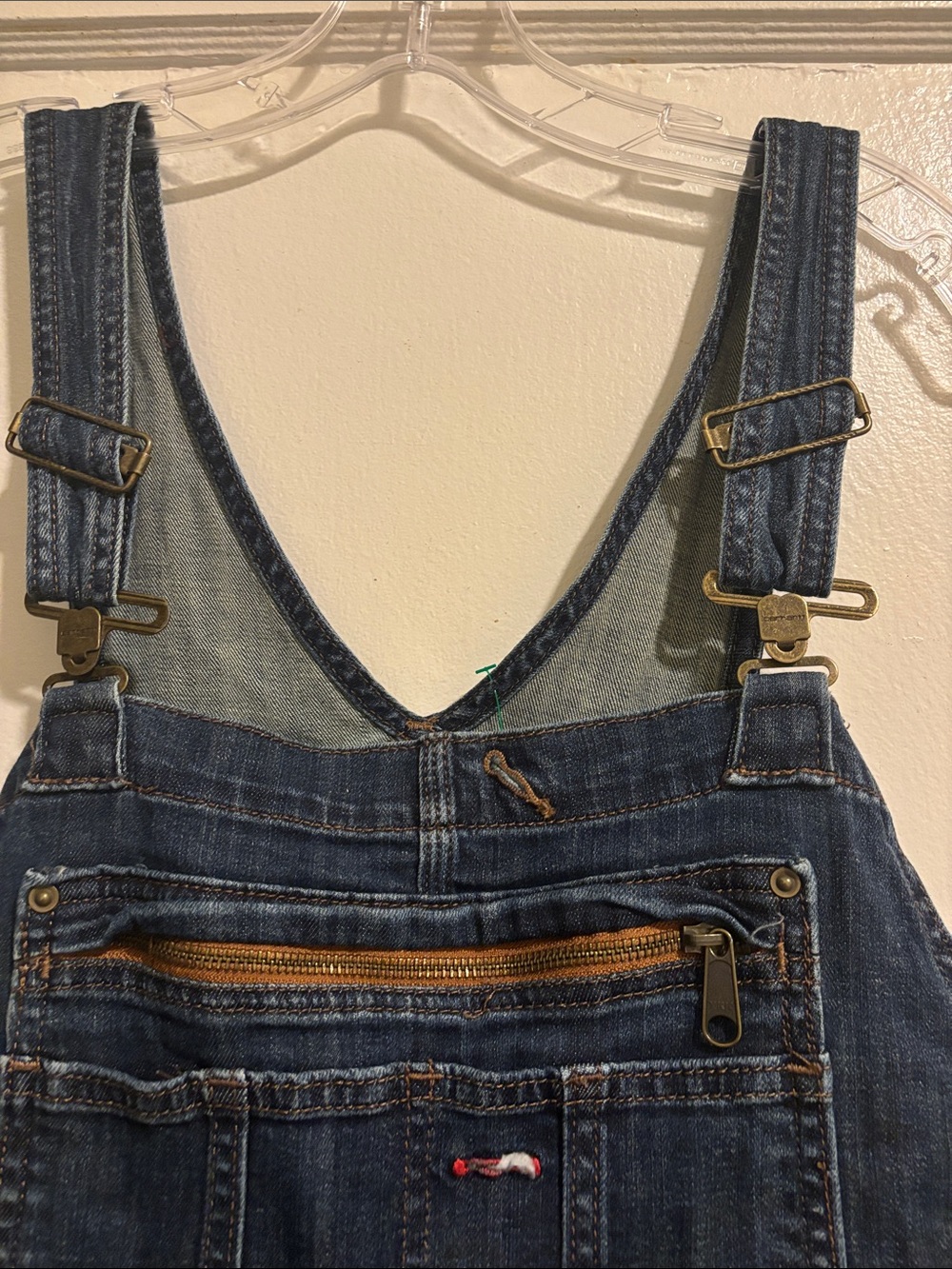 Carhartt Dark Blue Denim Women's Overalls - Picture 6 of 10